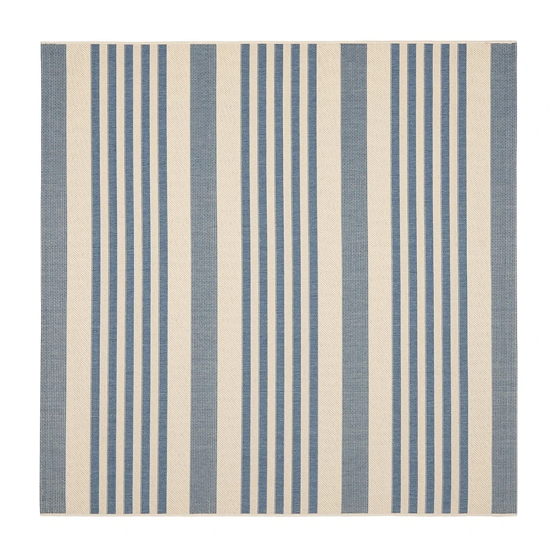 Safavieh Courtyard Collection Santos Stripe Indoor/Outdoor Square Area Rug