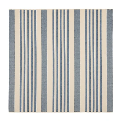 Safavieh Courtyard Collection Santos Stripe Indoor/Outdoor Square Area Rug