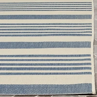 Safavieh Courtyard Collection Santos Stripe Indoor/Outdoor Square Area Rug