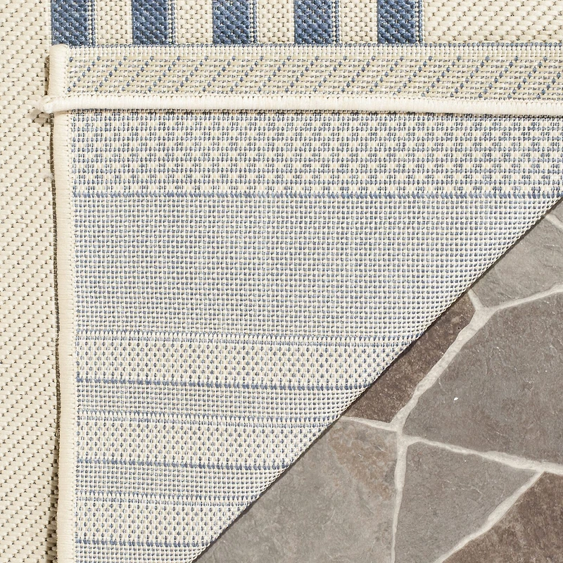 Safavieh Courtyard Collection Santos Stripe Indoor/Outdoor Square Area Rug