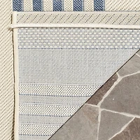 Safavieh Courtyard Collection Santos Stripe Indoor/Outdoor Square Area Rug
