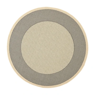 Safavieh Courtyard Collection Trina Bordered Indoor/Outdoor Round Area Rug