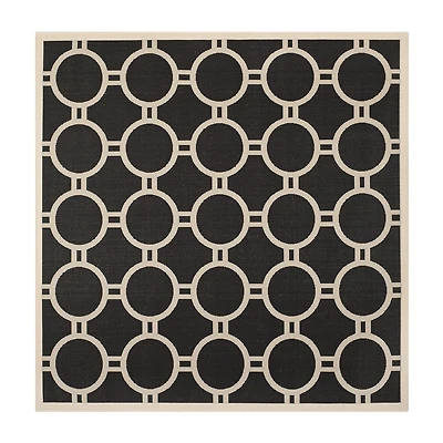 Safavieh Courtyard Collection Shag Geometric Indoor/Outdoor Square Area Rug
