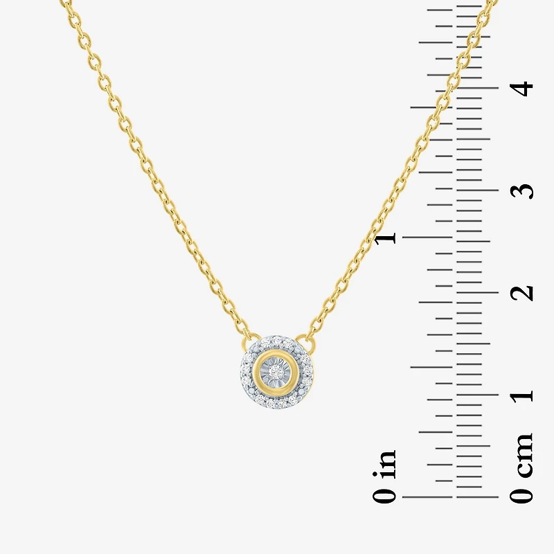 (G-H / Si2-I1) Womens Diamond Accent Lab Grown Diamond 10K Gold 18 Inch Pendant Necklace