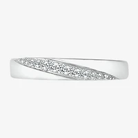 5.20mm Unisex Adult 1/ CT. T.W. Natural White Diamond 10K Gold Round Side Stone Wedding Ring Set
