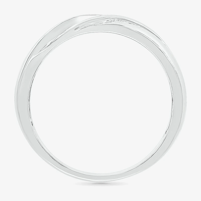 4.25mm Unisex Adult 1/2 CT. T.W. Natural White Diamond 10K Gold Round Side Stone Wedding Ring Set