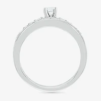 5.00mm Unisex Adult 1 CT. T.W. Natural White Diamond 10K Gold Round Side Stone Wedding Ring Set