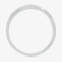 5.00mm Unisex Adult 1 CT. T.W. Natural White Diamond 10K Gold Round Side Stone Wedding Ring Set