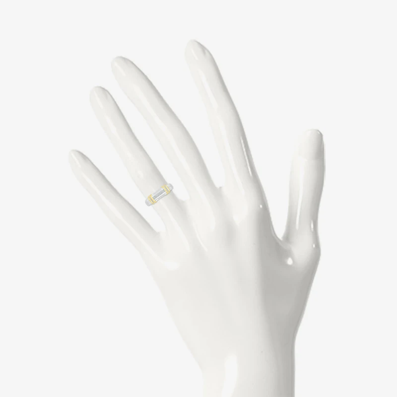 5.10mm Unisex Adult 1/4 CT. T.W. Natural White Diamond 10K Two Tone Gold Marquise Halo Side Stone Ring Set