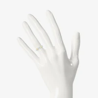 5.10mm Unisex Adult 1/4 CT. T.W. Natural White Diamond 10K Two Tone Gold Marquise Halo Side Stone Ring Set