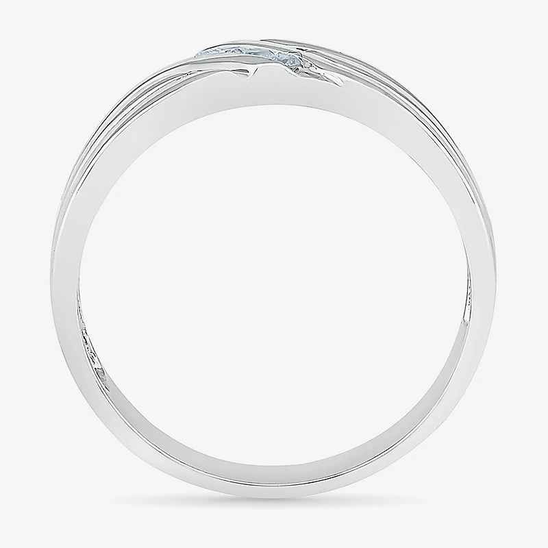 4.00mm Unisex Adult 1/3 CT. T.W. Natural White Diamond 10K Gold Round Wedding Ring Set