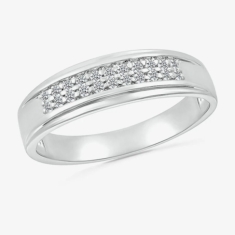 6.70mm Unisex Adult 1 1/5 CT. T.W. Natural White Diamond 10K Gold Round Halo Side Stone Ring Set