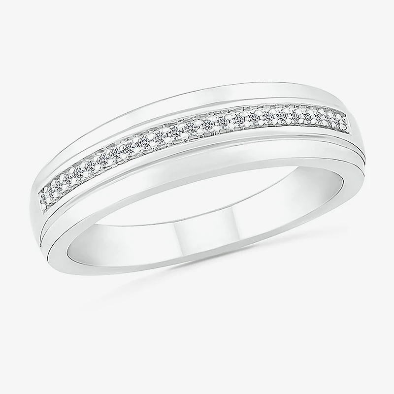 4.45mm Unisex Adult 1/4 CT. T.W. Natural White Diamond 10K Gold Round Halo Side Stone Ring Set