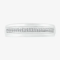 4.45mm Unisex Adult 1/4 CT. T.W. Natural White Diamond 10K Gold Round Halo Side Stone Ring Set