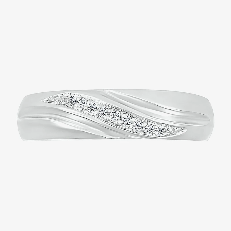 4.65mm Unisex Adult 1/4 CT. T.W. Natural White Diamond 10K Gold Marquise Side Stone Wedding Ring Set