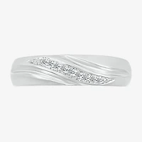 4.65mm Unisex Adult 1/4 CT. T.W. Natural White Diamond 10K Gold Marquise Side Stone Wedding Ring Set