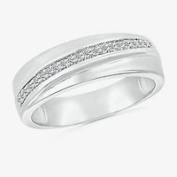 4.90mm Unisex Adult 3/8 CT. T.W. Natural White Diamond 10K Gold Side Stone Wedding Ring Set
