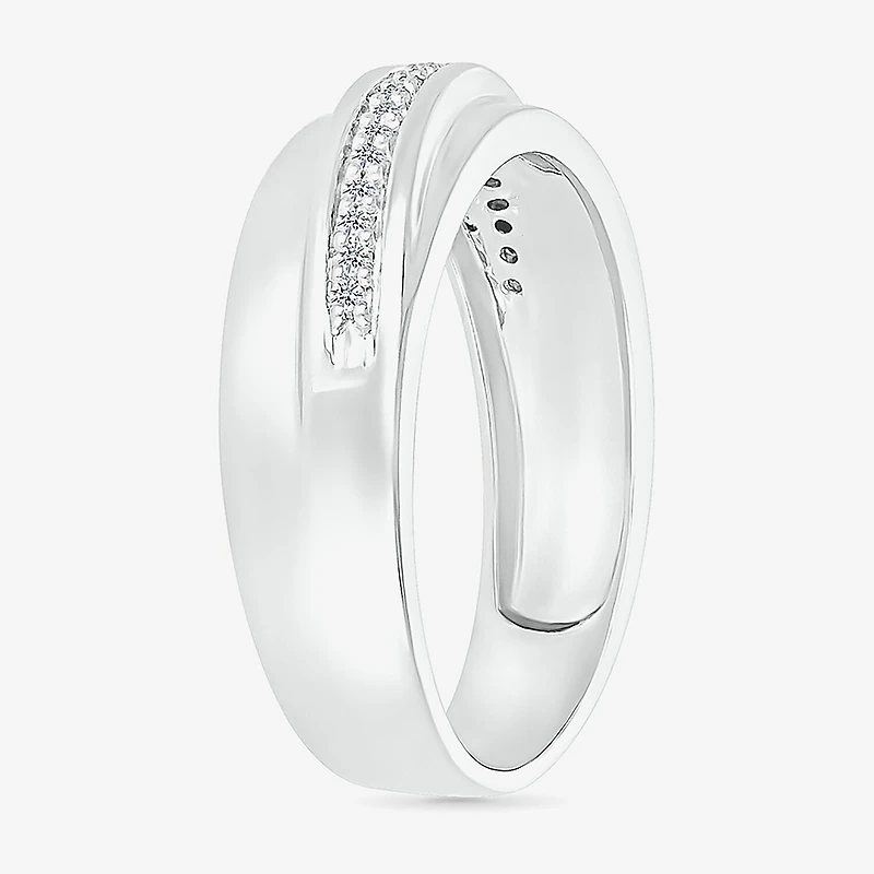 4.90mm Unisex Adult 3/8 CT. T.W. Natural White Diamond 10K Gold Side Stone Wedding Ring Set