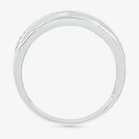 4.90mm Unisex Adult 3/8 CT. T.W. Natural White Diamond 10K Gold Side Stone Wedding Ring Set
