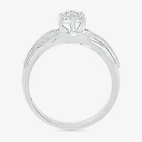 5.20mm Unisex Adult 1/3 CT. T.W. Natural White Diamond 10K Gold Marquise Halo Side Stone Ring Set