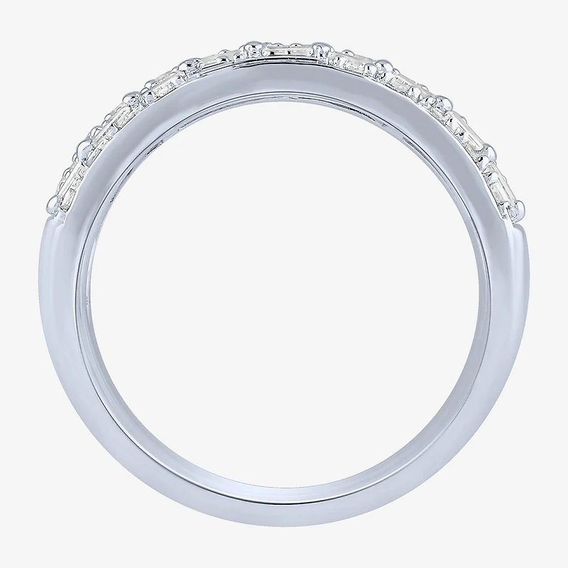 (H-I / I1) Womens 5/8 CT. T.W. Lab Grown White Diamond 10K Gold Anniversary Band