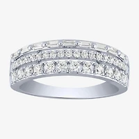 (H-I / I1) Womens 5/8 CT. T.W. Lab Grown White Diamond 10K Gold Anniversary Band