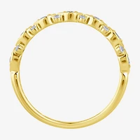 (H / I1) Womens 1/4 CT. T.W. Lab Grown White Diamond 10K Gold Anniversary Band