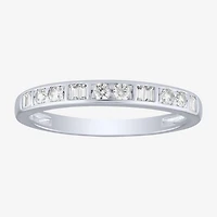 (H / I1) Womens 2MM 1/4 CT. T.W. Lab Grown White Diamond 10K Gold Wedding Band
