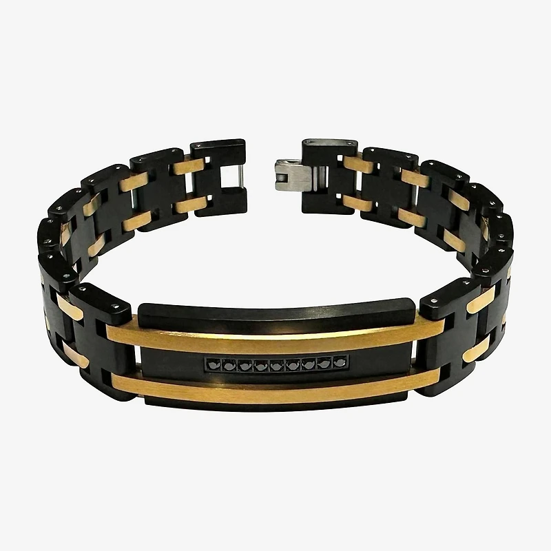 Mens Stainless Steel 8 1/2 Inch Link Bracelet