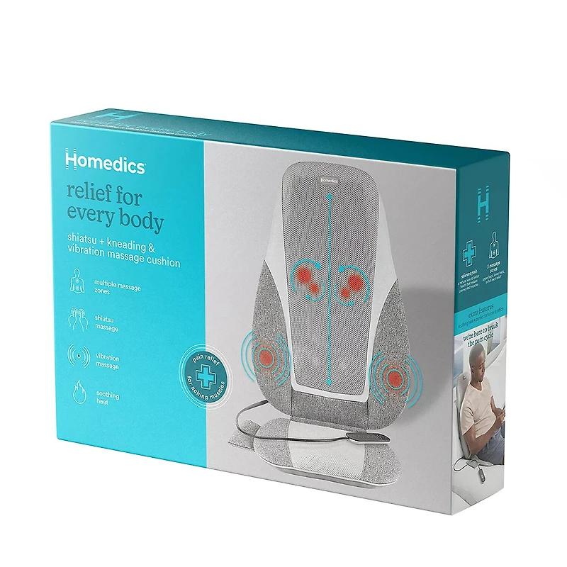 HoMedics Shiatsu + Kneading & Vibration Massage Cushion with Heat