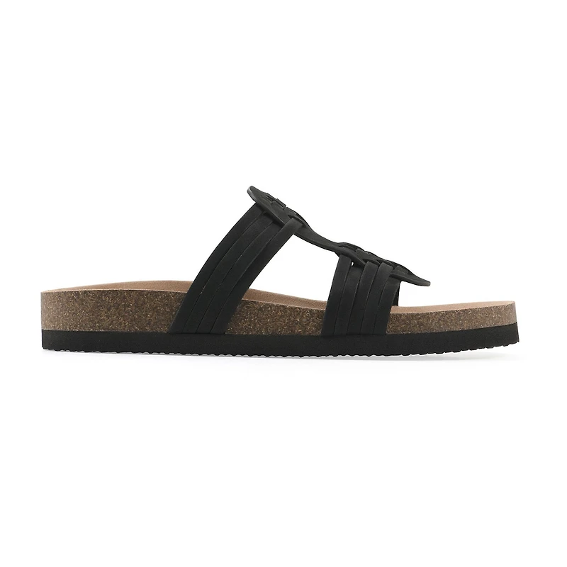 White Mountain Halicore Womens T-Strap Footbed Sandals