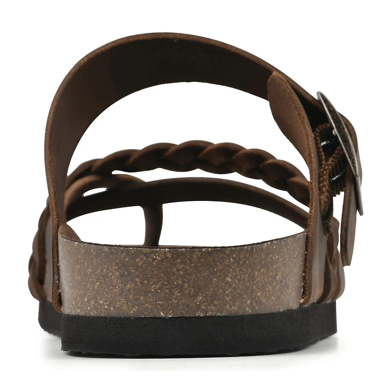 White Mountain Hazy Womens Criss Cross Strap Footbed Sandals