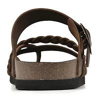 White Mountain Hazy Womens Criss Cross Strap Footbed Sandals