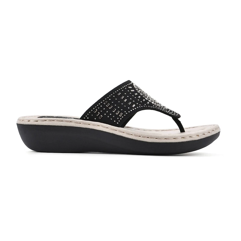 Cliffs by White Mountain Womens Cienna Slide Sandals