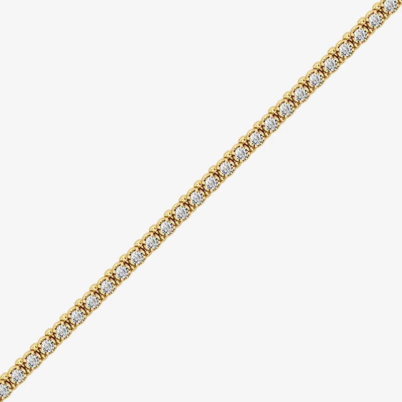 (I / I2) Womens 2 CT. T.W. Lab Grown White Diamond Sterling Silver Tennis Bracelet