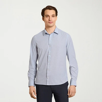 Van Heusen All Way Stretch Performance Mens Long Sleeve Regular Fit Button-Down Shirt
