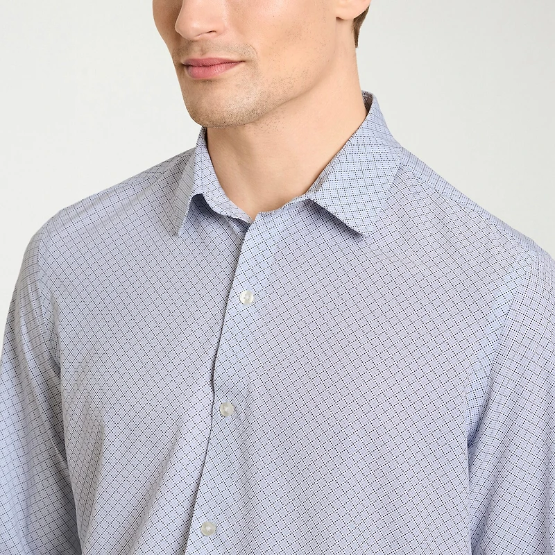 Van Heusen All Way Stretch Performance Mens Long Sleeve Regular Fit Button-Down Shirt