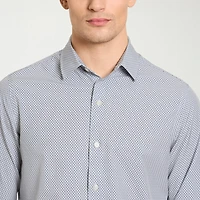 Van Heusen All Way Stretch Performance Mens Long Sleeve Regular Fit Button-Down Shirt