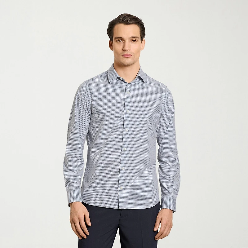 Van Heusen All Way Stretch Performance Mens Long Sleeve Regular Fit Button-Down Shirt