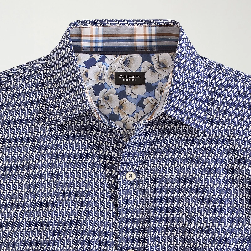 Van Heusen Originals Mens Short Sleeve Regular Fit Button-Down Shirt