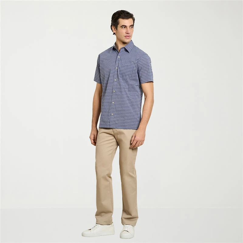 Van Heusen Originals Mens Short Sleeve Regular Fit Button-Down Shirt