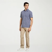 Van Heusen Originals Mens Short Sleeve Regular Fit Button-Down Shirt