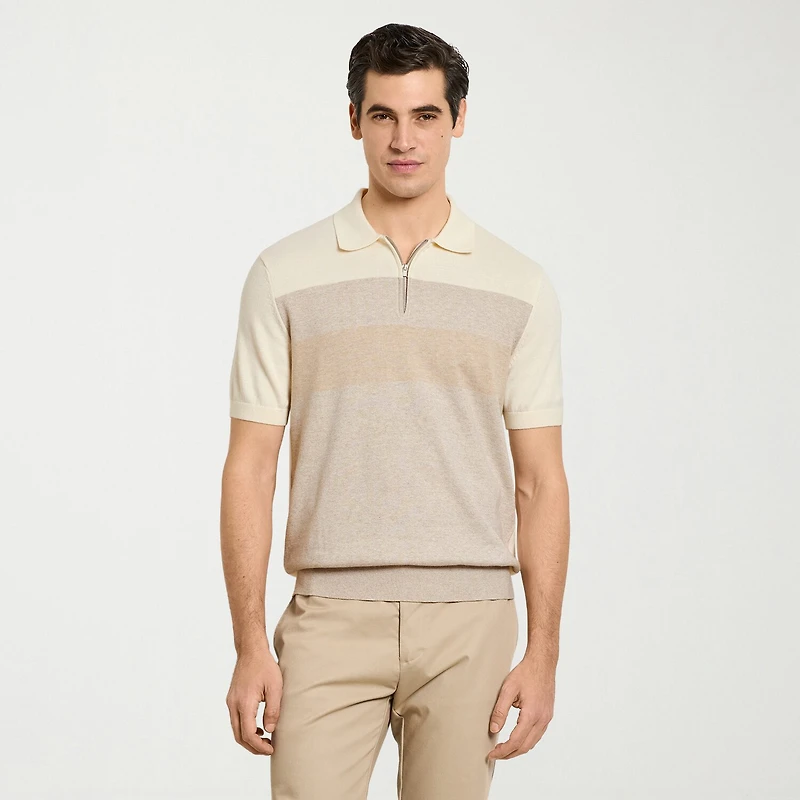 Van Heusen Temp Control Mens Short Sleeve Polo Sweater