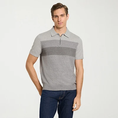 Van Heusen Temp Control Mens Short Sleeve Polo Sweater