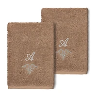 Linum Home Textiles Monica Silver\N 2-pc. Embellished Washcloth