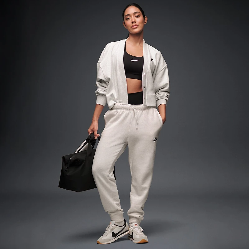 Nike Club Womens Cuffed Mid Rise Fleece Jogger