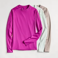 Xersion Womens Crew Neck Long Sleeve Active T-Shirt