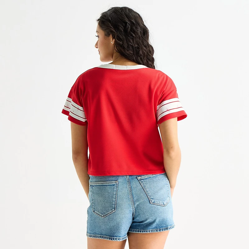 Grayson Threads, The Label Diet Coke Cropped Womens Juniors Crew Neck Short Sleeve Jersey
