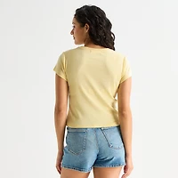 Duck Baby Tee Womens Juniors Crew Neck Short Sleeve Regular Fit Graphic T-Shirt