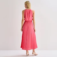Robbie Bee Womens Round Neck Sleeveless Maxi Dress